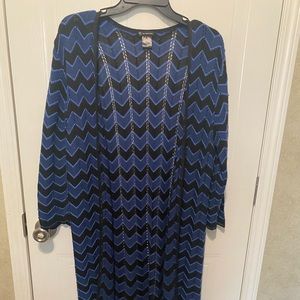 New Direction knee length cardigan. Size large